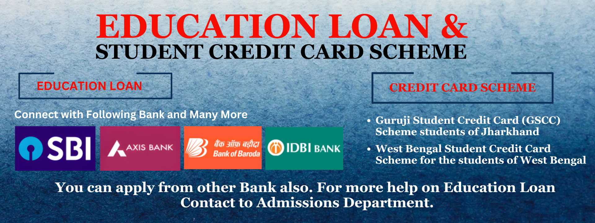 Education Loan & Student Credit Card Scheme